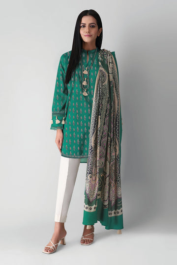 M21318 Green Khaadi Autumn Collection 2021